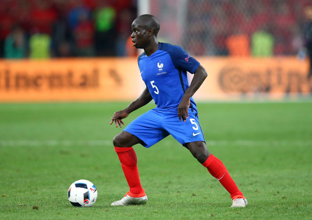 MARSEILLE, FRANCE - JUNE 15: N'Golo Kante of France during the UEFA Euro 2016 Group A match between France and Albania at Stade Velodrome on June 15, 2016 in Marseille, France. (Photo by Alex Livesey/Getty Images)