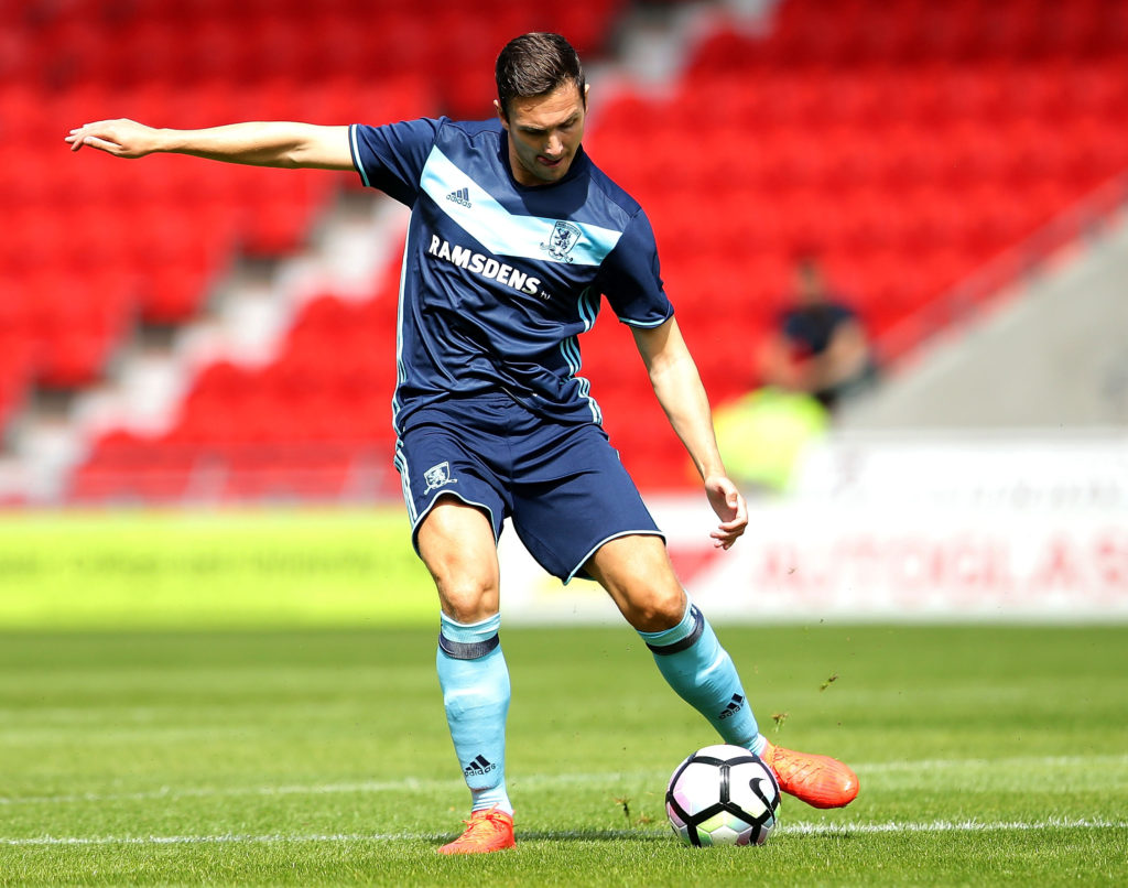 DONCASTER, ENGLAND - JULY 16: Stewart Downing of Middlesbrough in action during the pre-season friendly match between Doncaster Rovers and Middlesbrough at Keepmoat Stadium on July 16, 2016 in Doncaster, England. (Photo by Daniel Smith/Getty Images)
