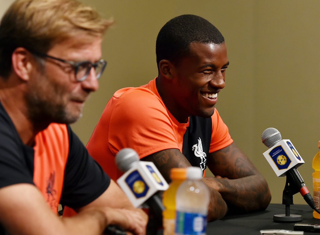 Georginio Wijnaldum is backing Jurgen Klopp to lead the title push. (Andrew Powell/Getty Images)