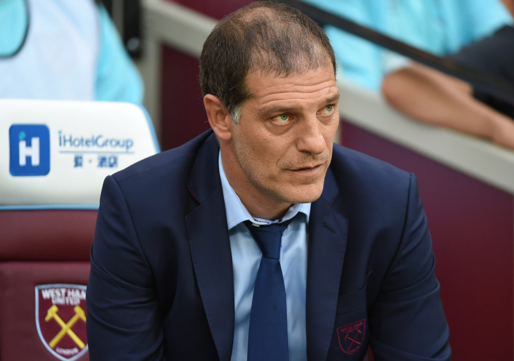 STRATFORD, ENGLAND - AUGUST 04:  Manager of West Ham United, Slaven Bilic looks on during the UEFA Europa League Qualification round match between West Ham United and NK Domzale at London Stadium on August 4, 2016 in Stratford, England.  (Photo by Tom Dulat/Getty Images)