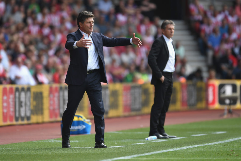 SOUTHAMPTON, ENGLAND - AUGUST 13: Walter Mazzarri, Manager of Watford reacts on the sideline during the Premier League match between Southampton and Watford at St Mary's Stadium on August 13, 2016 in Southampton, England.  (Photo by Mike Hewitt/Getty Images)