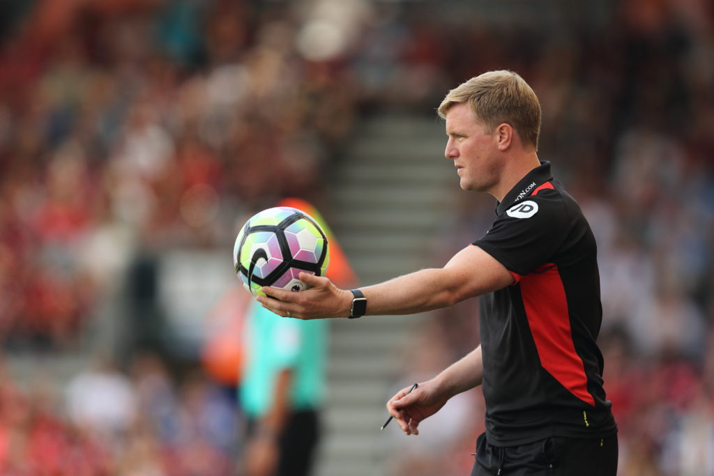 BOURNEMOUTH, ENGLAND - AUGUST 14: Eddie Howe the head coach / manager of AFC Bournemouth during the Premier League match between AFC Bournemouth and  Manchester United at Vitality Stadium on August 14, 2016 in Bournemouth, England. (Photo by Matthew Ashton - AMA/Getty Images)