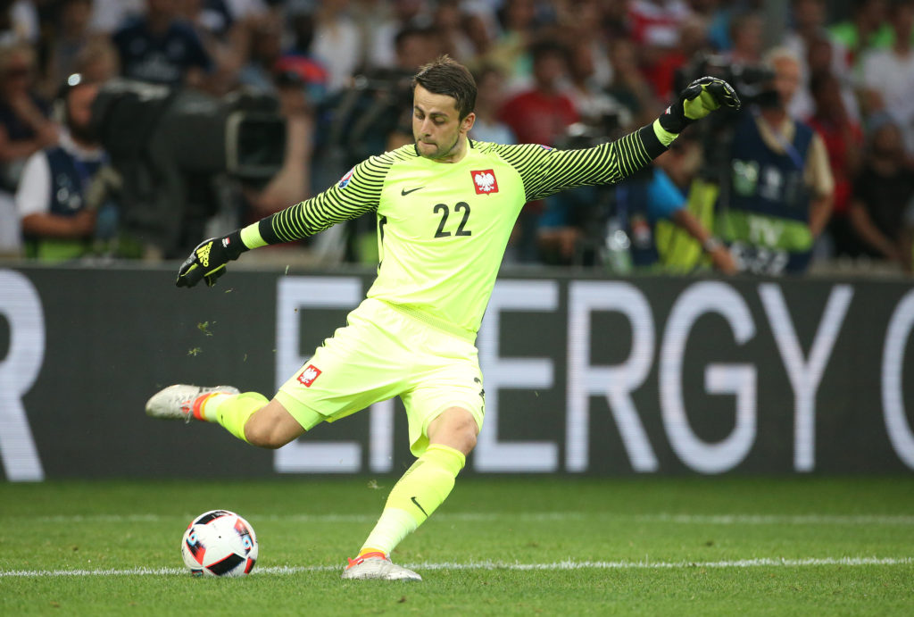MARSEILLE, FRANCE - JUNE 30: Goalkeeper of Poland Lukasz Fabianski in action during the UEFA Euro 2016 quarter final match between Poland and Portugal at Stade Velodrome on June 30, 2016 in Marseille, France. (Photo by Jean Catuffe/Getty Images,)