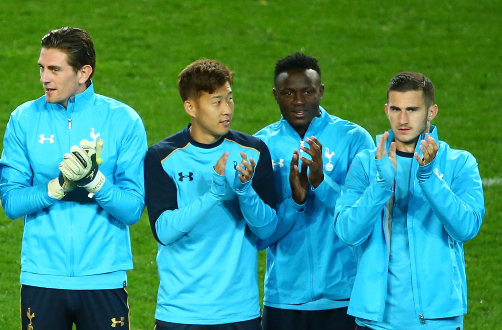 Victor Wanyama with his new Tottenham Hotspur team-mates in Melbourne. (Scott Barbour/Getty Images)