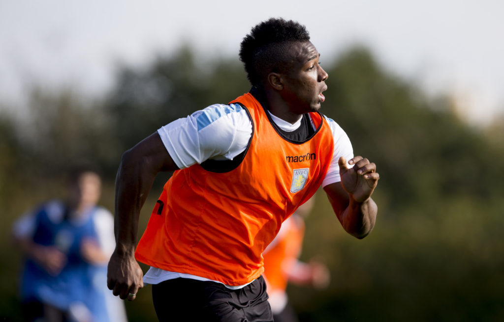 BIRMINGHAM, ENGLAND - OCTOBER 23 :  Adama Traore of Aston Villa in action during a Aston Villa training session at the club's training ground at Bodymoor Heath on October 23, 2015 in Birmingham, England. (Photo by Neville Williams/Aston Villa FC via Getty Images)