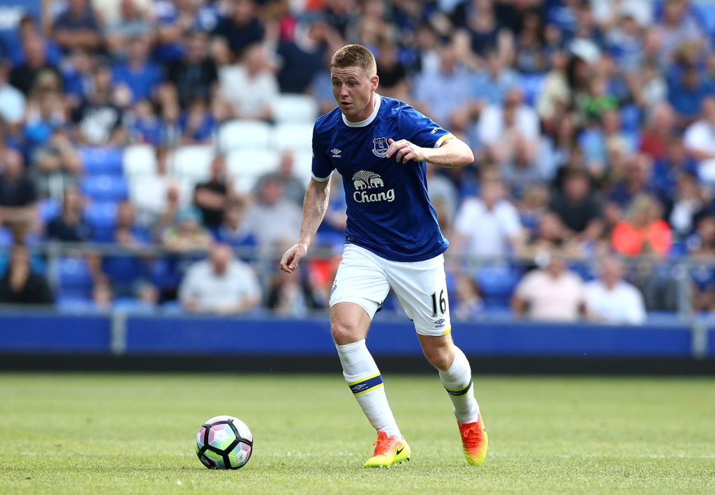 LIVERPOOL, ENGLAND - AUGUST 06: James McCarthy of Everton in action during the pre-season friendly match between Everton and Espanyol at Goodison Park on August 6, 2016 in Liverpool, England. (Photo by Jan Kruger/Getty Images)