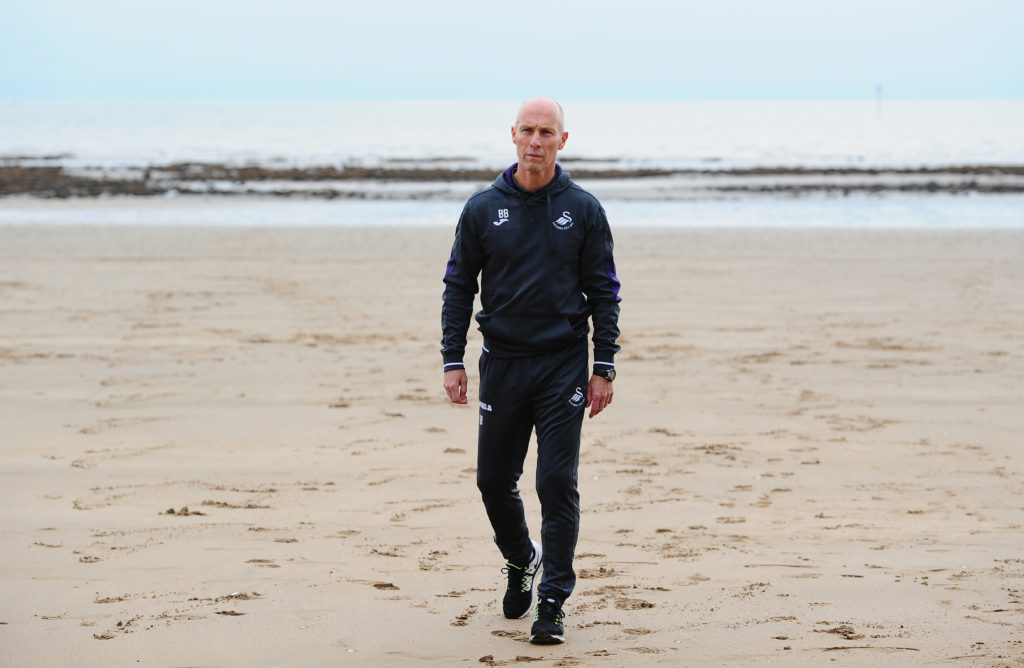 SWANSEA, UNITED KINGDOM - OCTOBER 7: Bob Bradley, Manager of Swansea City poses during his unveiling as New Swansea City Manager on October 7, 2016 in Swansea, Wales. (Photo by Harry Trump/Getty Images)