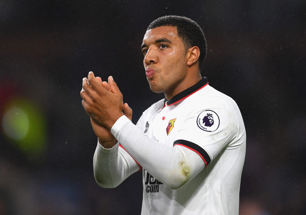 BURNLEY, ENGLAND - SEPTEMBER 26:  Troy Deeney of Watford applauds supporters following defeat in the Premier League match between Burnley and Watford at Turf Moor on September 26, 2016 in Burnley, England.  (Photo by Laurence Griffiths/Getty Images)
