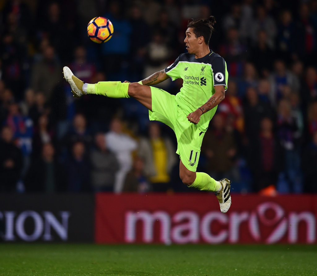 LONDON, ENGLAND - OCTOBER 29: (THE SUN OUT, THE SUN ON SUNDAY OUT) Roberto Firmino of Liverpool during the Premier League match between Crystal Palace and Liverpool at Selhurst Park on October 29, 2016 in London, England. (Photo by Andrew Powell/Liverpool FC via Getty Images)