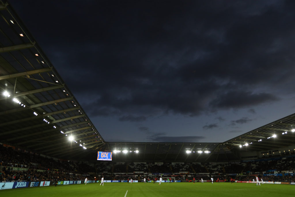 SWANSEA, WALES - NOVEMBER 06: A general view from inside the stadium during the Premier League match between Swansea City and Manchester United at Liberty Stadium on November 6, 2016 in Swansea, Wales.  (Photo by Michael Steele/Getty Images)