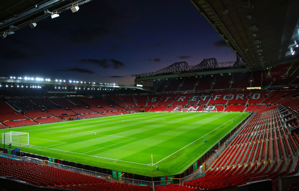 MANCHESTER, ENGLAND - NOVEMBER 24: A general view of Old Trafford Stadium before the UEFA Europa League match between Manchester United FC and Feyenoord at Old Trafford on November 24, 2016 in Manchester, England. (Photo by James Baylis - AMA/Getty Images)