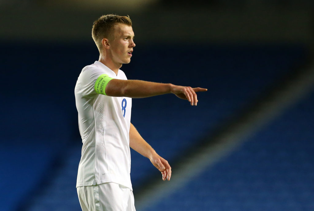 BRIGHTON, ENGLAND - NOVEMBER 16: James Ward-Prowse of England U21 during the UEFA U21 Championship Qualifier between England and Switzerland at Amex Stadium on November 16, 2015 in Brighton, England. (Photo by Catherine Ivill - AMA/Getty Images)