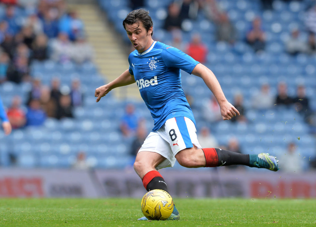 GLASGOW, SCOTLAND - JULY 30: Joey Barton of Rangers in action during a pre-season friendly between Rangers FC and Burnley FC at Ibrox Stadium on July 30, 2016 in Glasgow, Scotland. (Photo by Mark Runnacles/Getty Images)