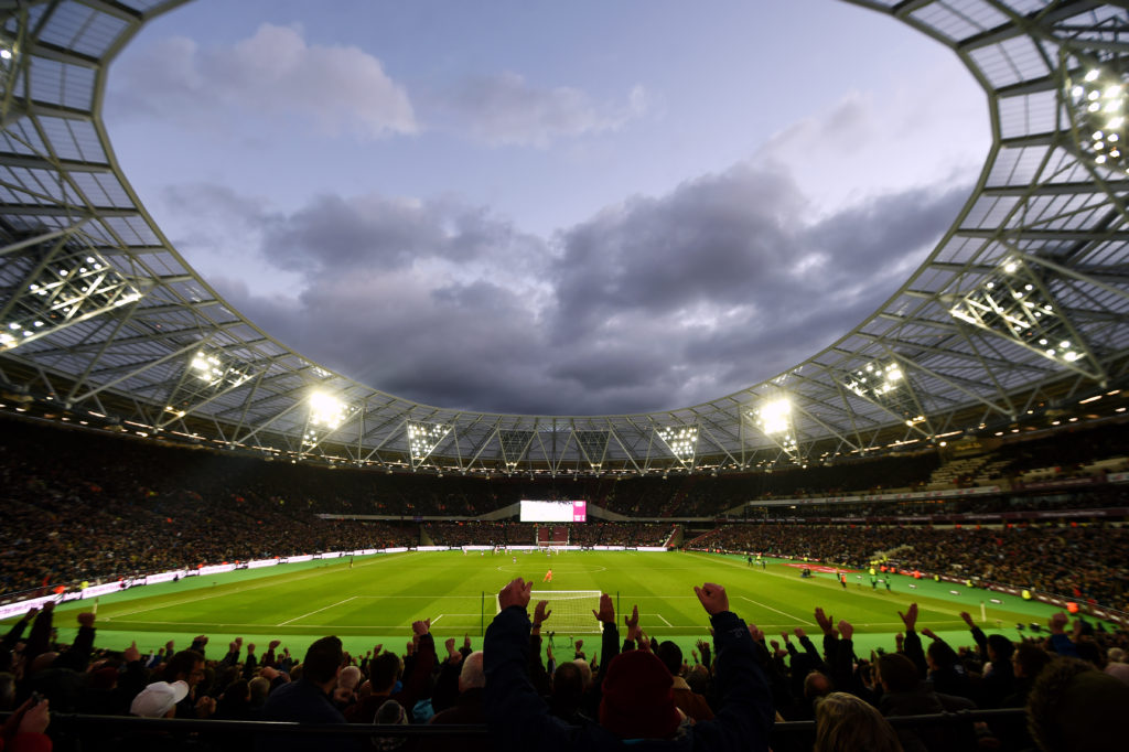 LONDON, ENGLAND - NOVEMBER 05: General view inside the stadium during the Premier League match between West Ham United and Stoke City at Olympic Stadium on November 5, 2016 in London, England.  (Photo by Michael Regan/Getty Images)