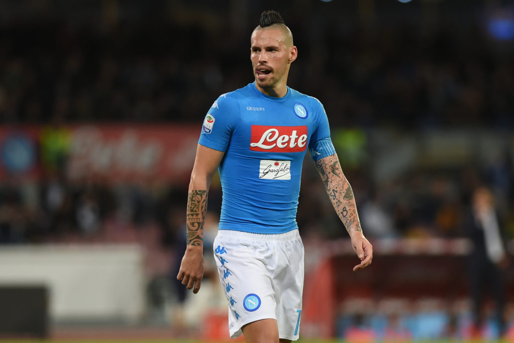 Marek Hamsik of SSC Napoli during the Serie A Tim match between SSC Napoli and SS Lazio at Stadio San Paolo Naples Italy on 5 November 2016.  (Photo by Franco Romano/NurPhoto via Getty Images)