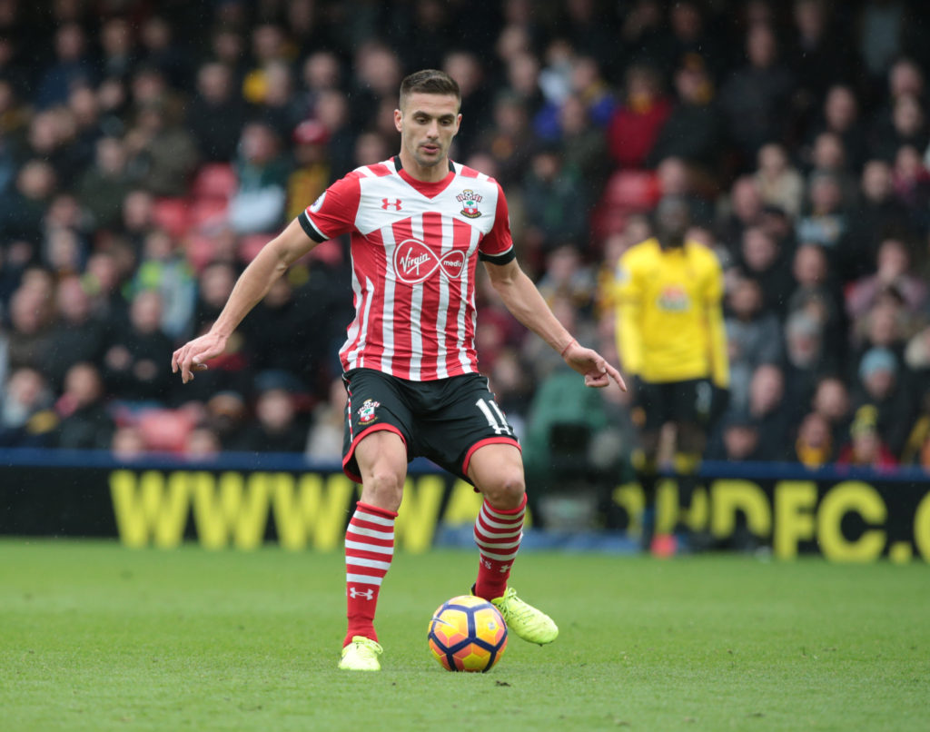 Southampton's Dusan Tadic during EPL - Premier League match between Watford against Southampton at Vicarage Road, Watford, Britain - 04 Mar 2017 (Photo by Kieran Galvin/NurPhoto via Getty Images)