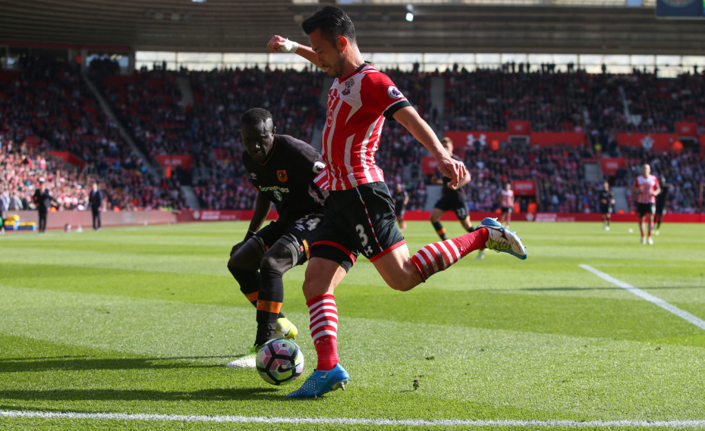 SOUTHAMPTON, ENGLAND - APRIL 29: Maya Yoshida of Southampton during the Premier League match between Southampton and Hull City at St Mary's Stadium on April 29, 2017 in Southampton, England. (Photo by Catherine Ivill - AMA/Getty Images)