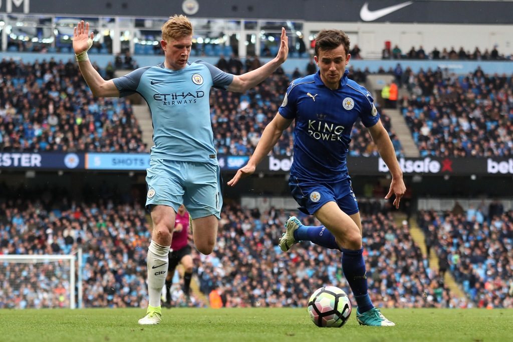 Leicester’s Chilwell enjoyed his running battle with City star Sterling