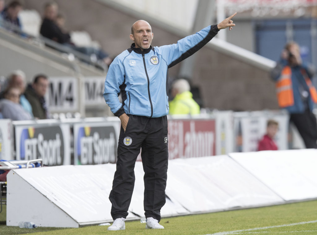 PAISLEY, SCOTLAND - JULY 30: Alex Rae  Manager of St Mirren during the BETFRED Cup Group Stage between St Mirren and Edinburgh City at St Mirren Park on July 30, 2016 in Paisley, Scotland. (Photo by Steve Welsh/Getty Images)