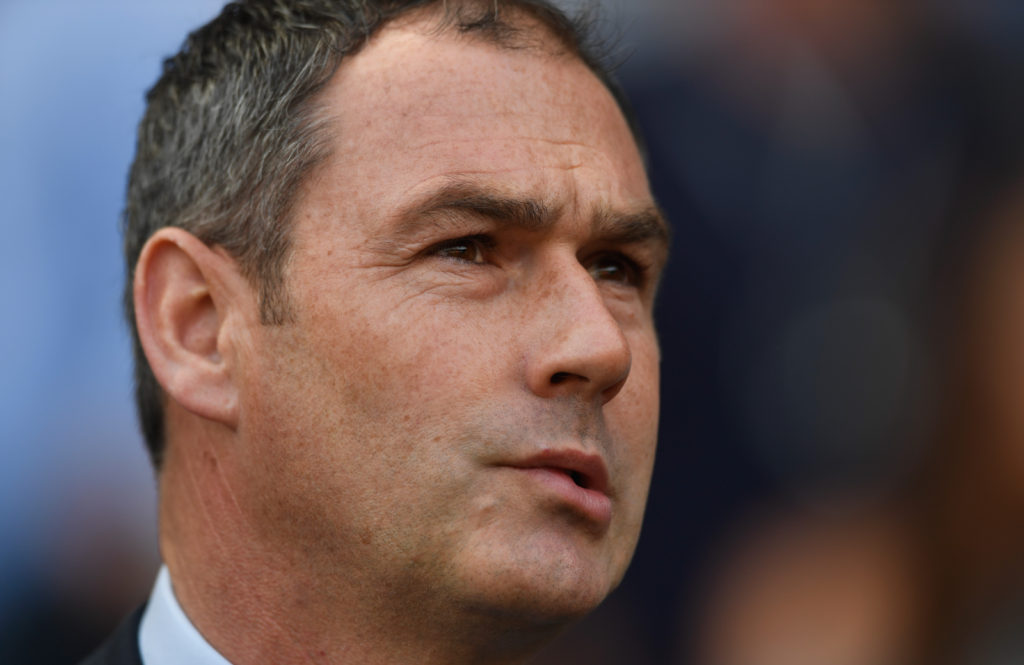 SWANSEA, WALES - MAY 21:  Swansea head coach Paul Clement looks on before the Premier League match between Swansea City and West Bromwich Albion at Liberty Stadium on May 21, 2017 in Swansea, Wales.  (Photo by Stu Forster/Getty Images)