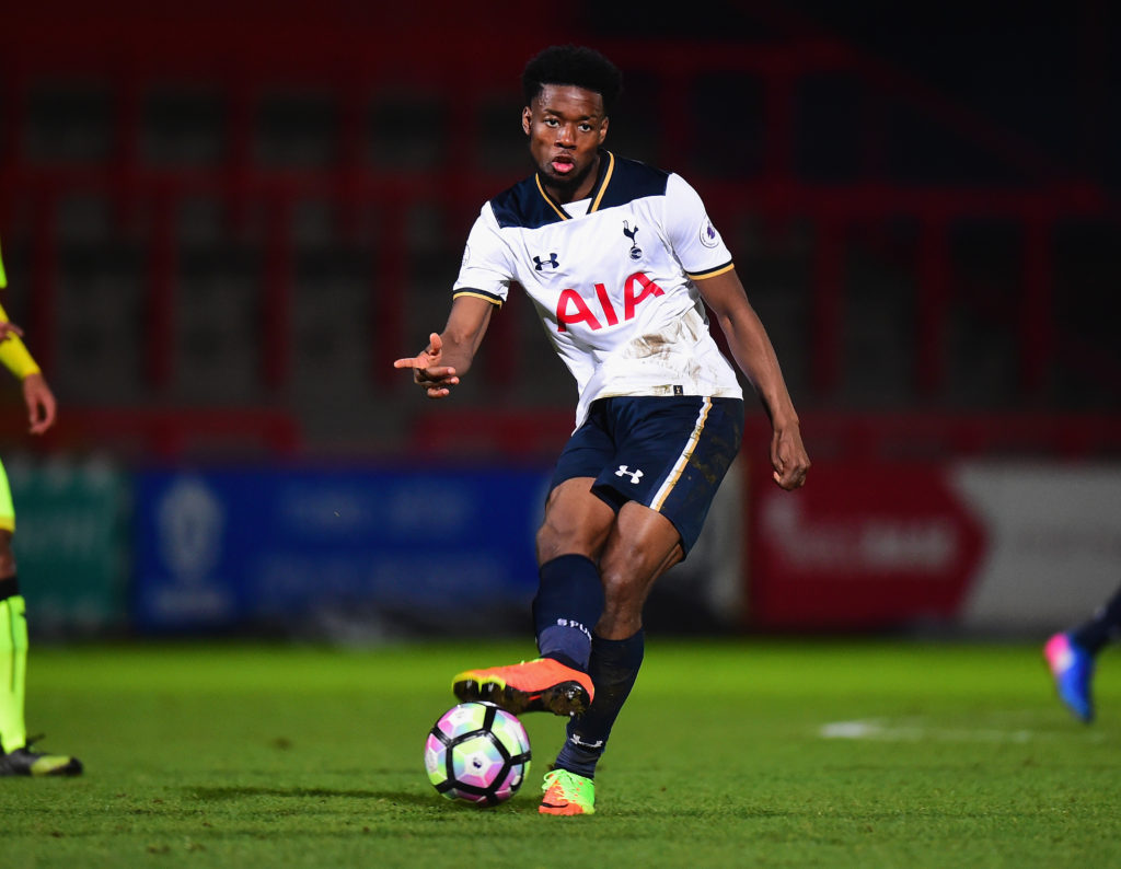 STEVENAGE, ENGLAND - MARCH 13:  Josh Onomah of Tottenham Hotspur during the Premier League 2 match between Tottenham Hotspur and Reading at The Lamex Stadium on March 13, 2017 in Stevenage, England.  (Photo by Tony Marshall/Getty Images)